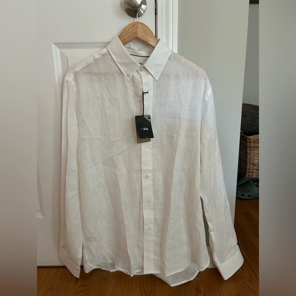 NWT Camisa Stick Linen T-Line ML